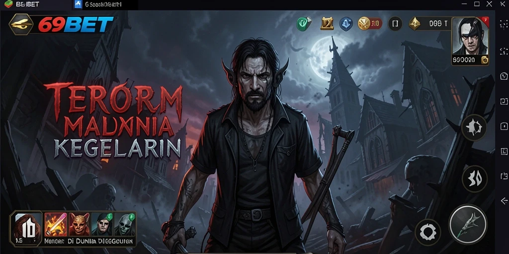 Gameplay menyeramkan dalam 69BET di tengah kegelapan malam.