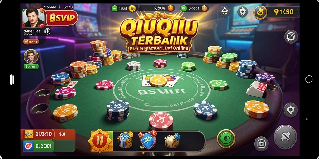 Screenshot utama menampilkan gameplay seru dari 8SVIP QiuQiu.
