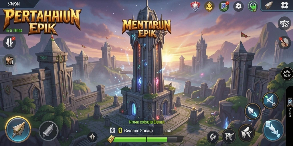 Tangkapan layar gameplay Tower Defense 9N9N yang mendebarkan dan strategis.