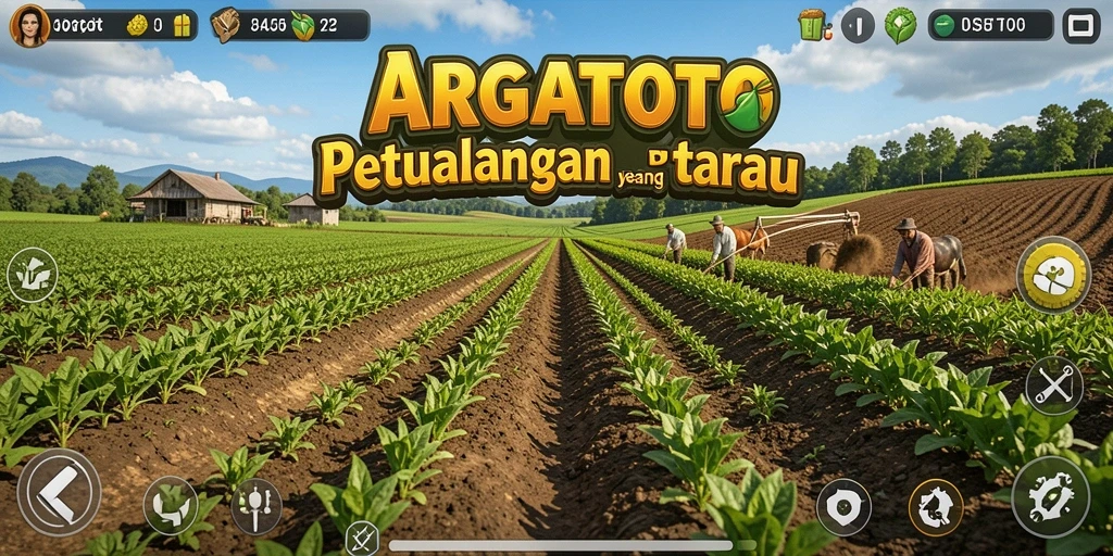 Tampilan gameplay <strong>ARGATOTO</strong> yang menawan saat bertani.