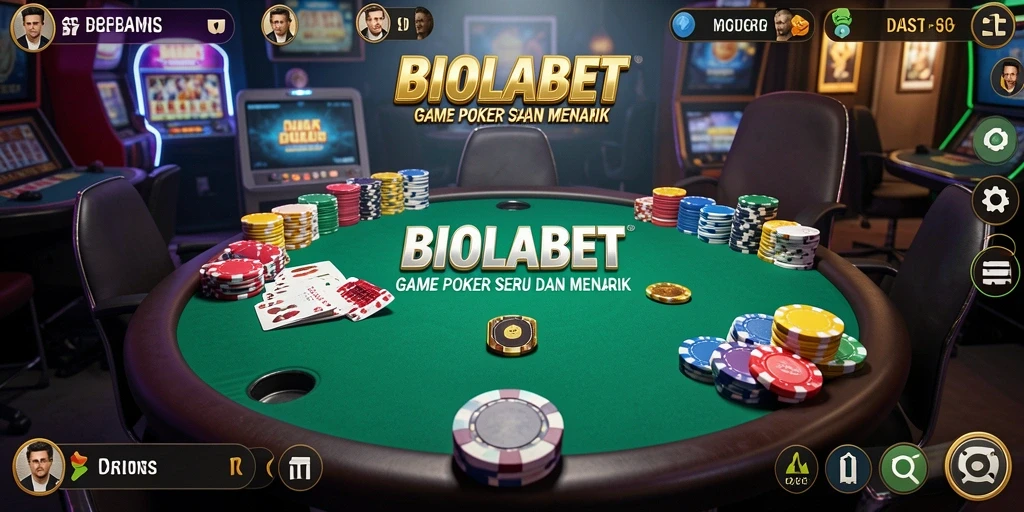 Tampilan gameplay menarik dari BIOLABET saat bermain Poker.