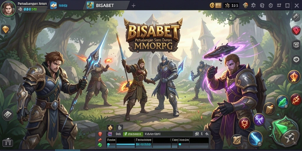 Tangkapan layar menampilkan aksi gameplay BISABET yang epik dalam petualangan MMORPG.