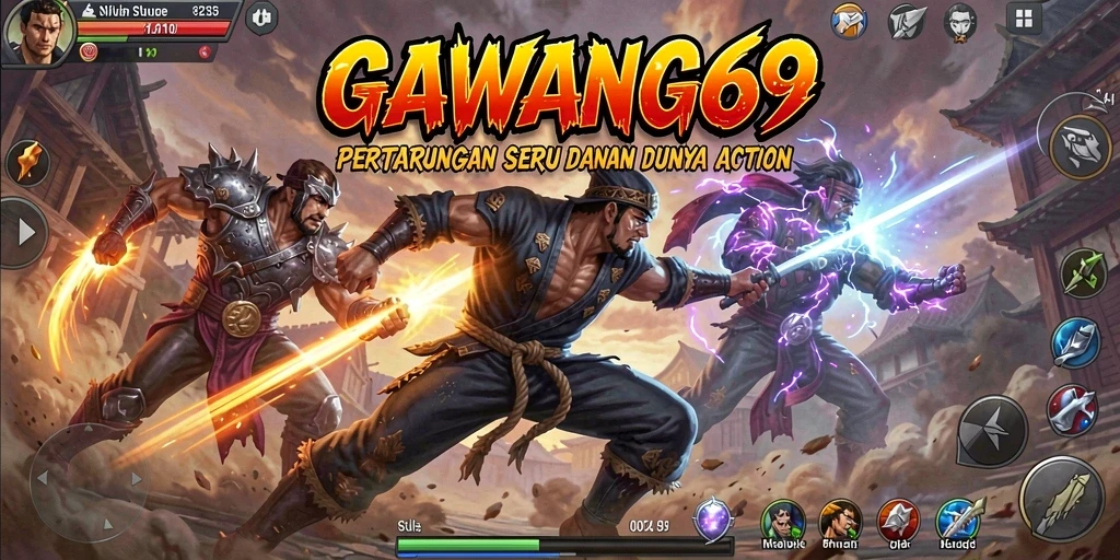 Tampilan gameplay GAWANG69 yang mendebarkan dalam aksi pertempuran.