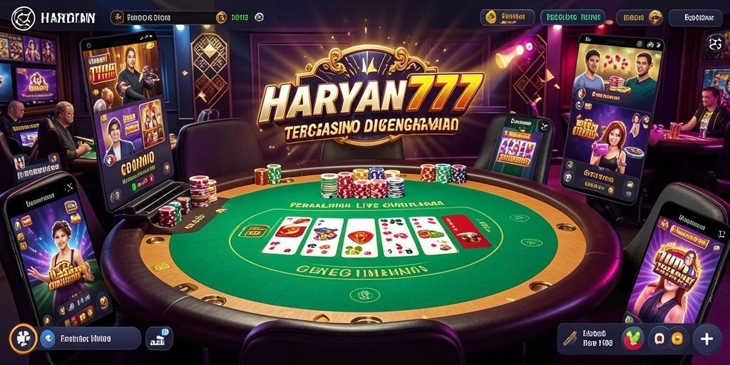 Screenshot HARAPAN777 menunjukkan gameplay Live Casino yang mendebarkan dan interaktif.