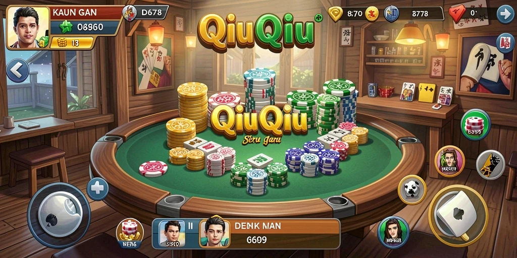 Screenshot ID678 menampilkan aksi seru permainan QiuQiu.