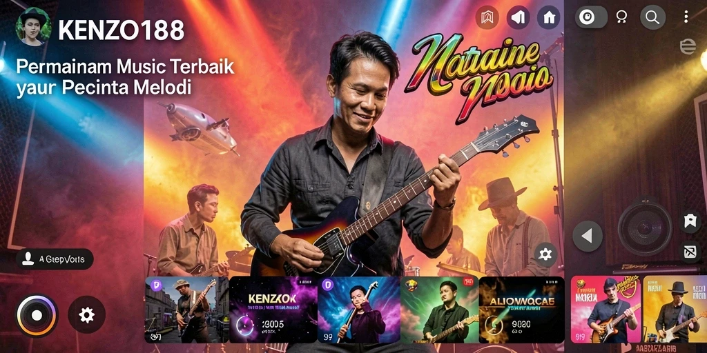 Tampilan gameplay <strong>KENZO188</strong> yang interaktif dan penuh warna.
