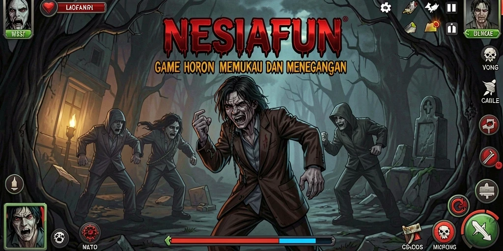 Gameplay NESIAFUN yang menegangkan dengan atmosfer horor yang mendalam.