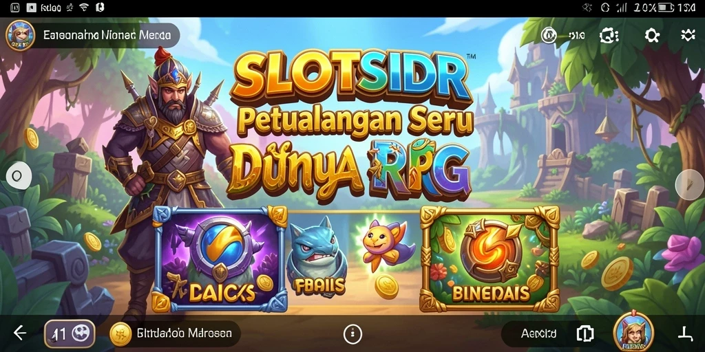 Tampilan Screenshot Gameplay SLOTSIDR dengan karakter dan latar belakang yang fantastis.