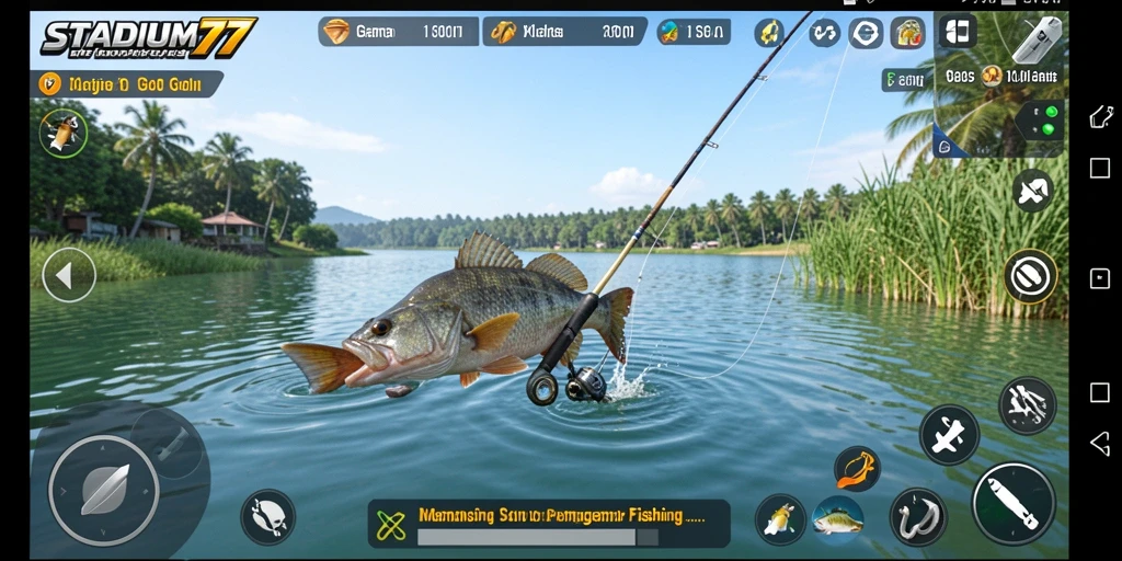 Tangkapan ikan yang menakjubkan dalam gameplay STADIUM77.